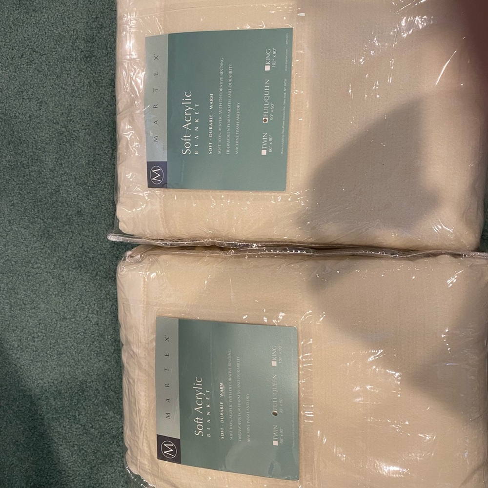 Cream Cozy Blanket and Throw, sold individually